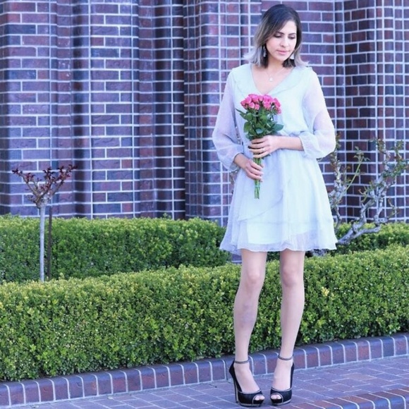 🦋Sapphire Skys Mini SwissDot Chiffon Dress🦋 - Picture 5 of 8